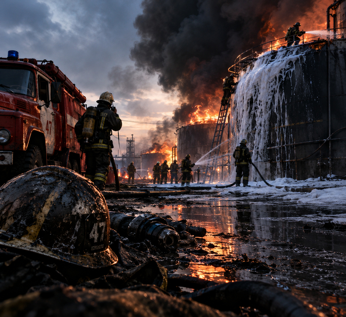 Пожар на нефтебазе