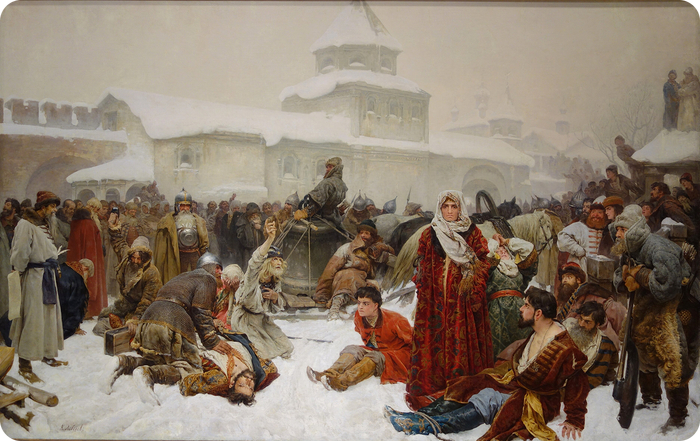 Клавдий Лебедев. Увоз колокола. Марфа Посадница. Уничтожение Новгородского веча. 1889 год