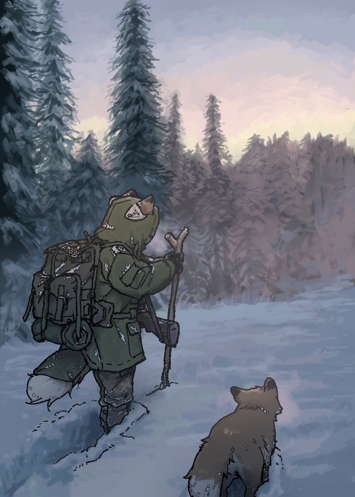 Только снег кругом