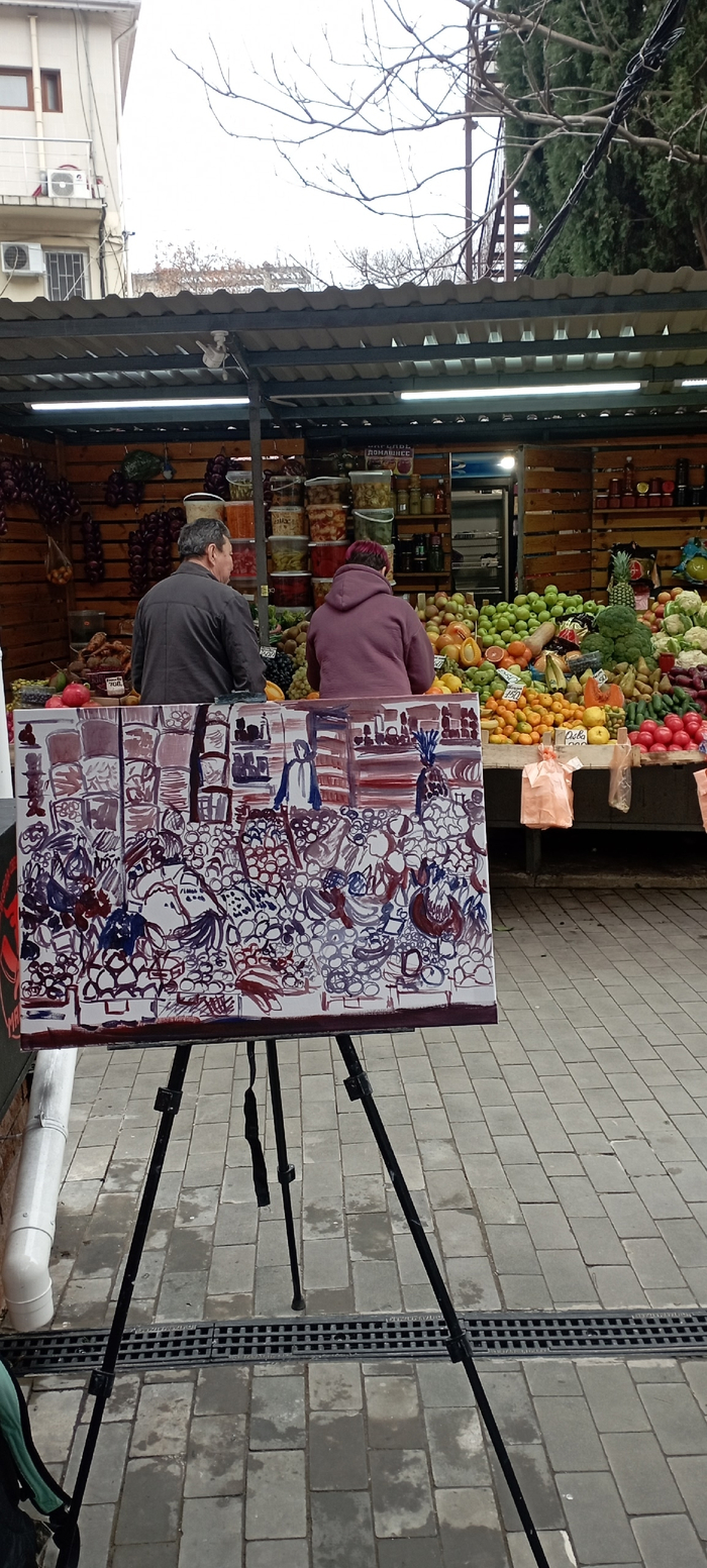 эскиз на холсте