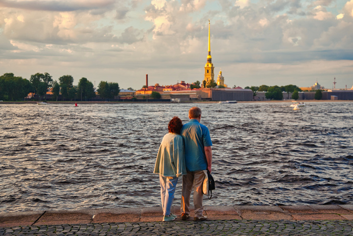 Фото сделано на Стрелке Васильевского острова.