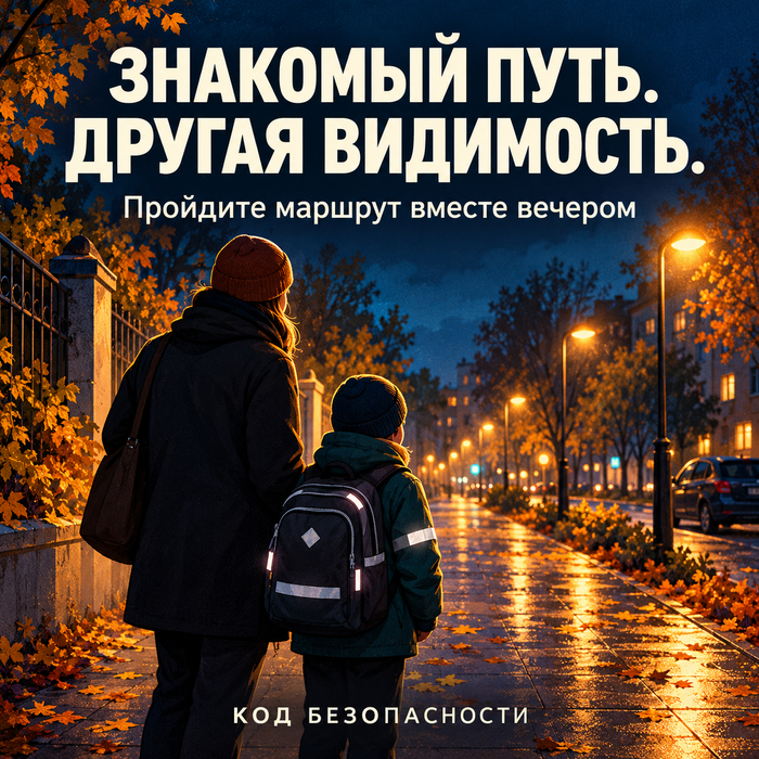Ребёнок знает дорогу домой. Но вы проходили её вместе после наступления темноты?