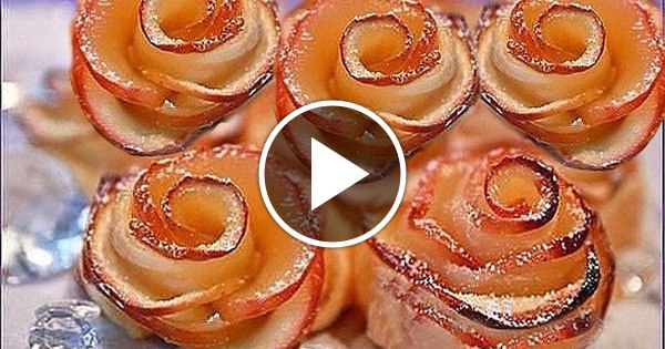 Слоеное Тесто С Яблоками Розочки Фото